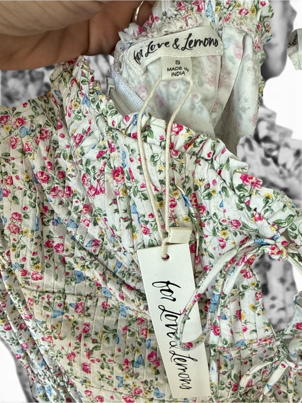 For Love and Lemons Lucca Mini Dress Country Cottage 100% Cotton 60's Inspired - Picture 5 of 7